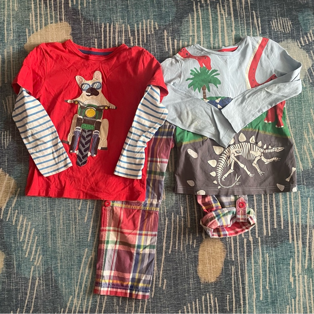 Mini Boden roll up pants 6 and shirts
